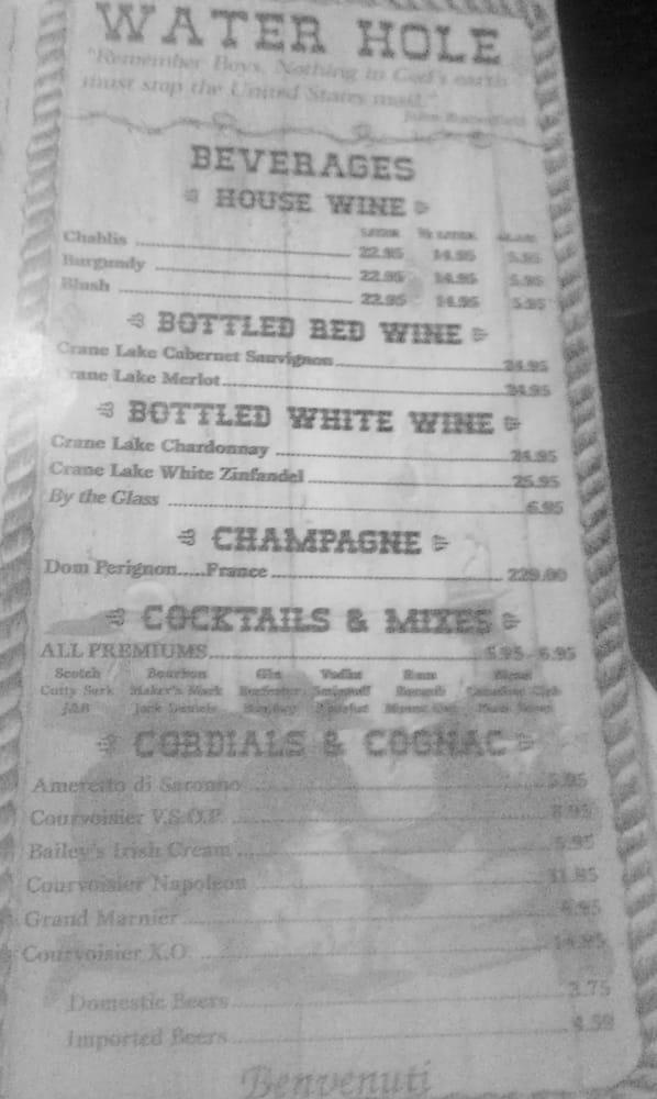 Menu at Butterfield Stage Co. Steak House steakhouse, Holbrook