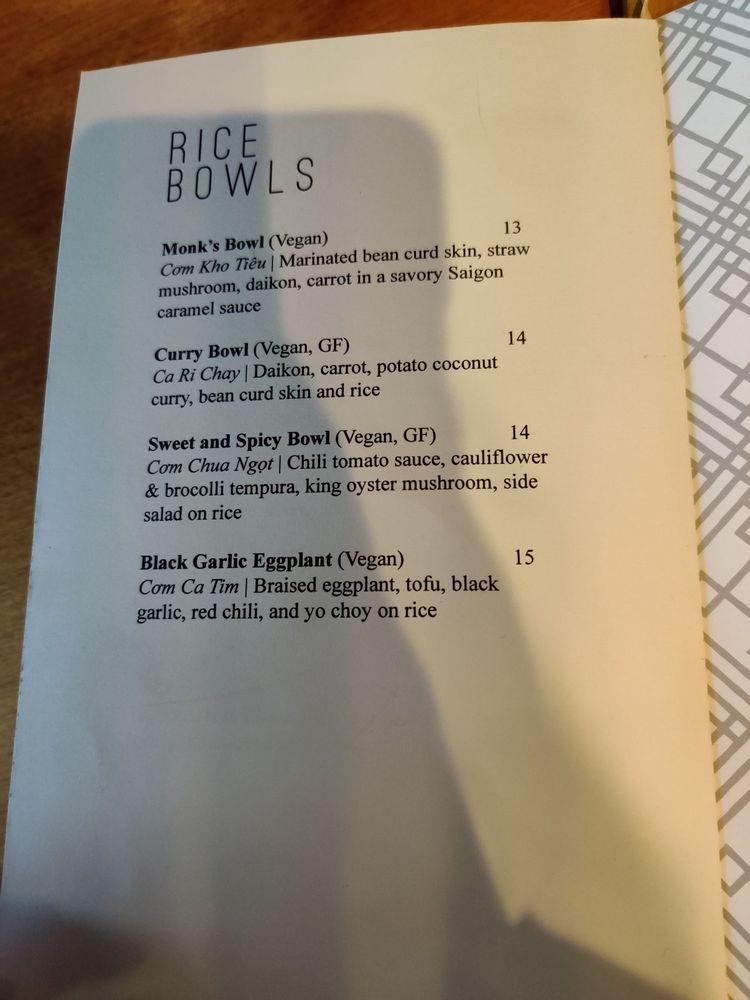 Menu at Do Chay Kingsway restaurant, Vancouver