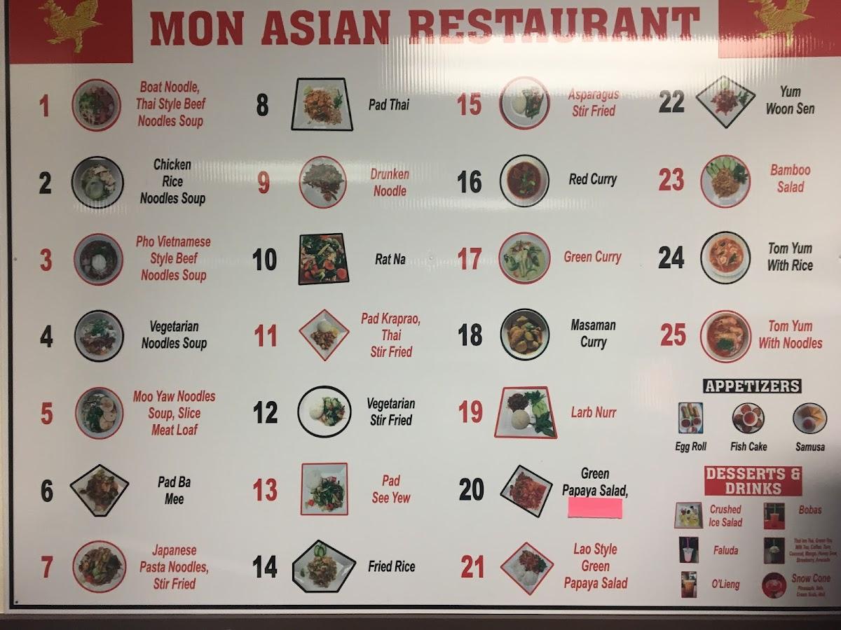 Menu at Mon Asian Market Restaurant & Grocery, New Bern