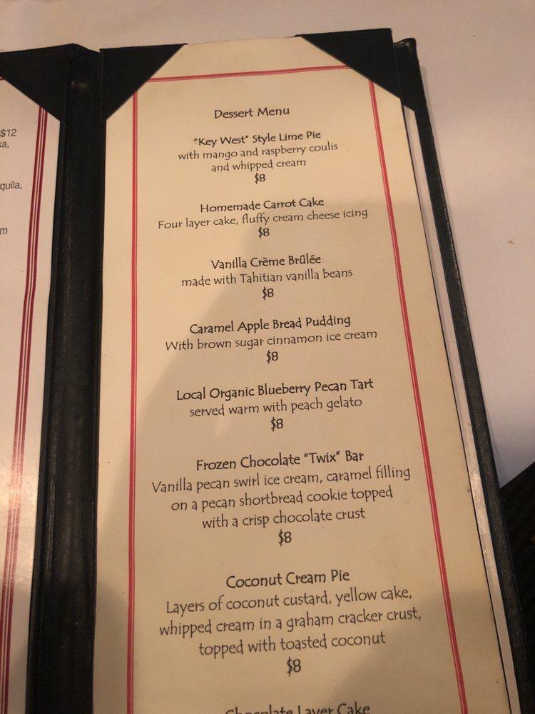 Menu at Red Fish Restaurant, Hilton Head Island