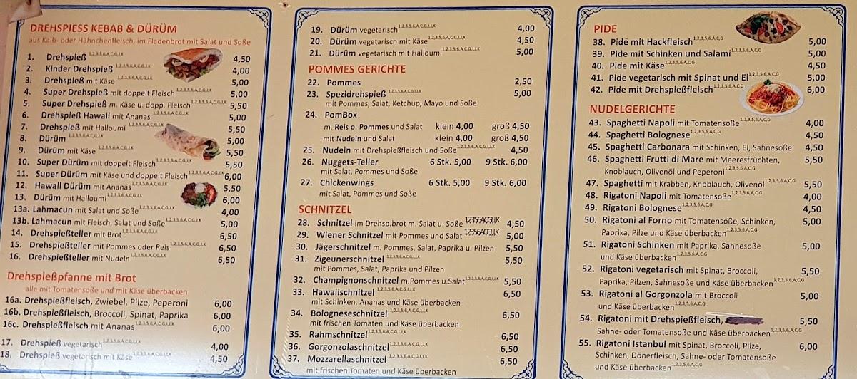 Speisekarte Von Istanbul D Ner Restaurant Crimmitschau