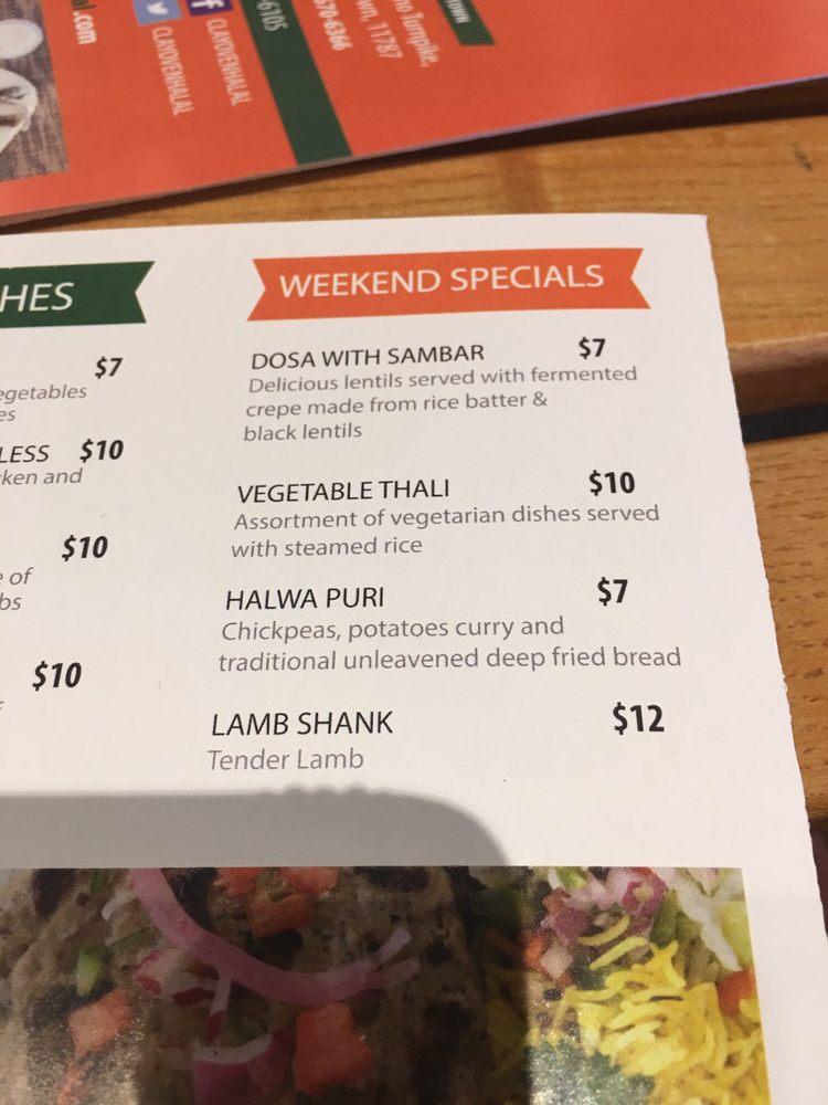 Menu at Clay Oven restaurant, Hauppauge, 601 Veterans Memorial Hwy