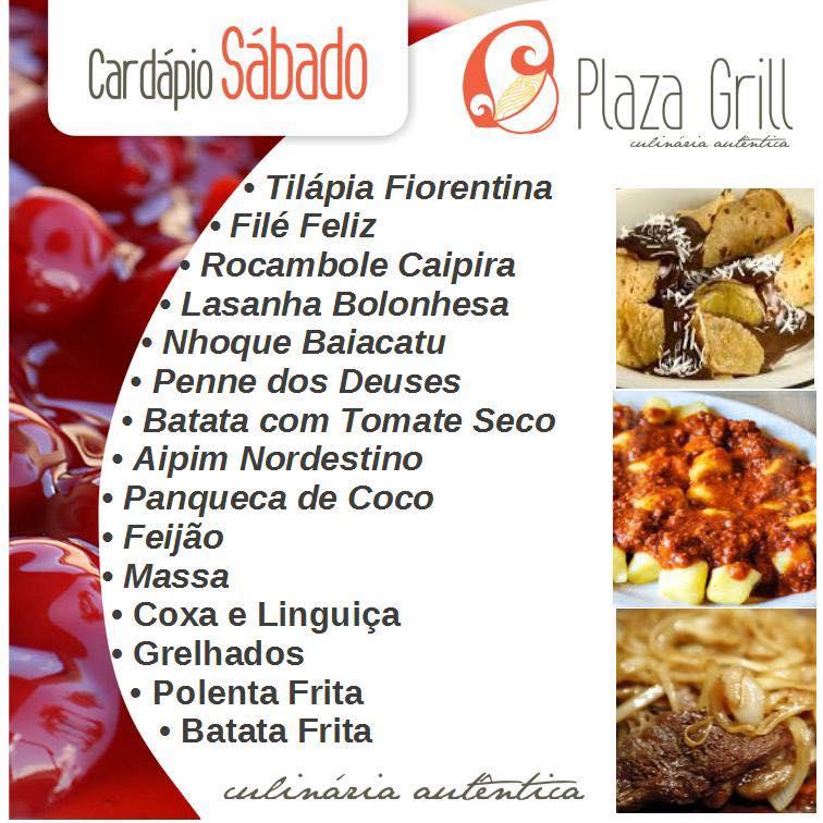 Restaurante Plaza Grill cardápio