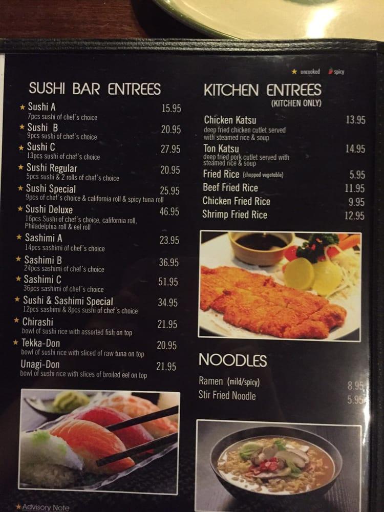 Menu at Kimura Japanese Steak & Seafood restaurant, Boynton Beach