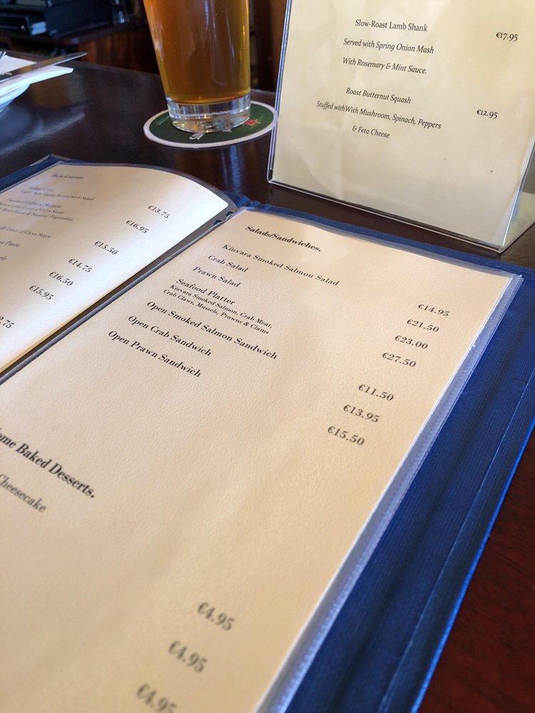 Menu at Linnane's Lobster Bar, New Quay, The Burren