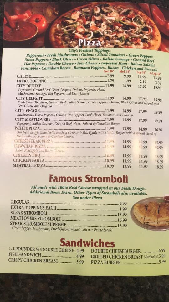 Pizza city salisbury md shop menu