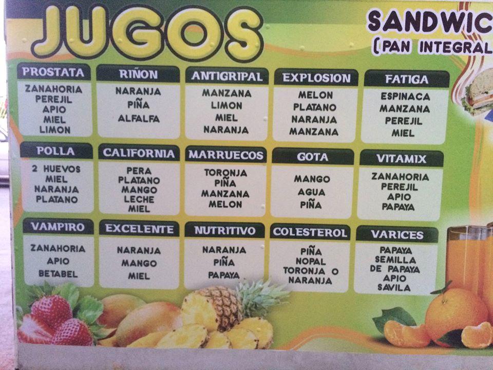 Carta Del Restaurante Jugos Licuados Amigo Danny Monterrey