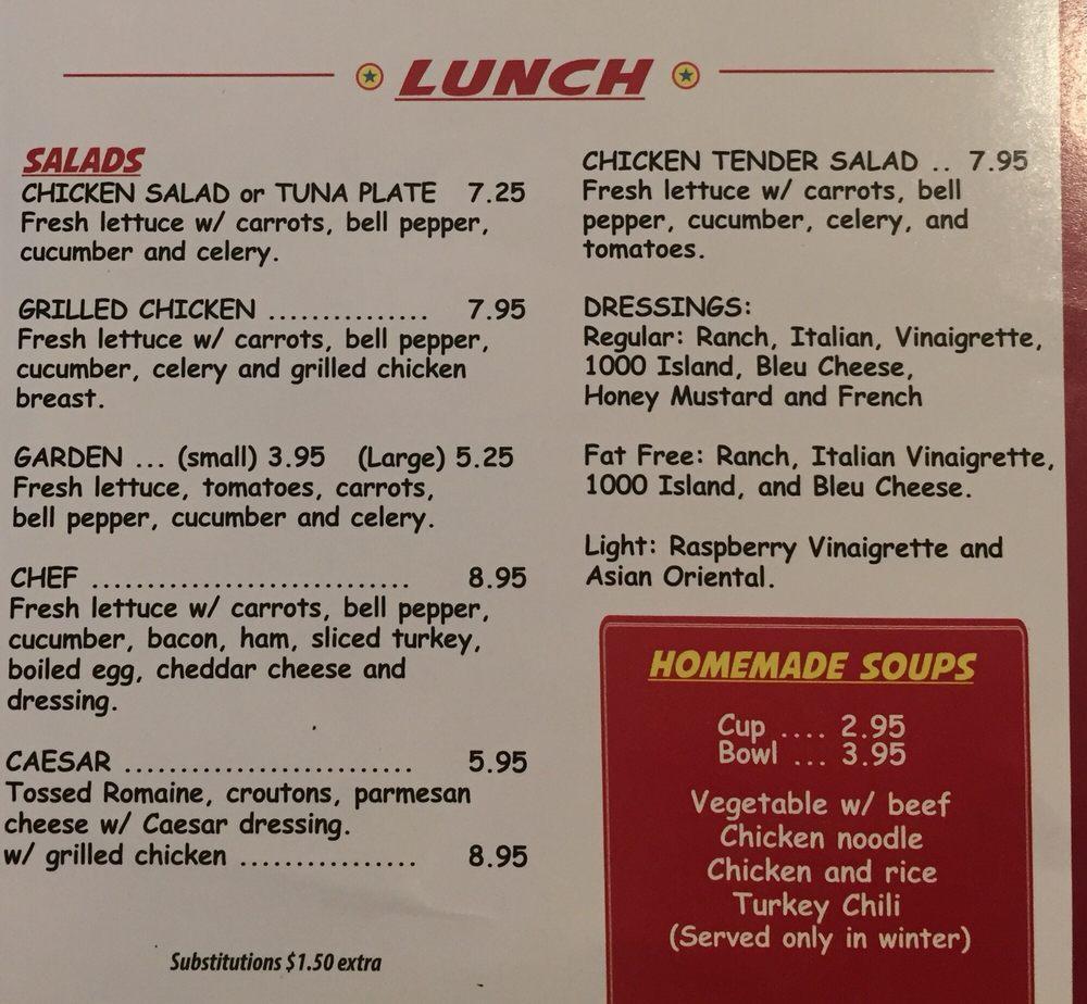 Menu at Yale Street Grill cafe, Houston