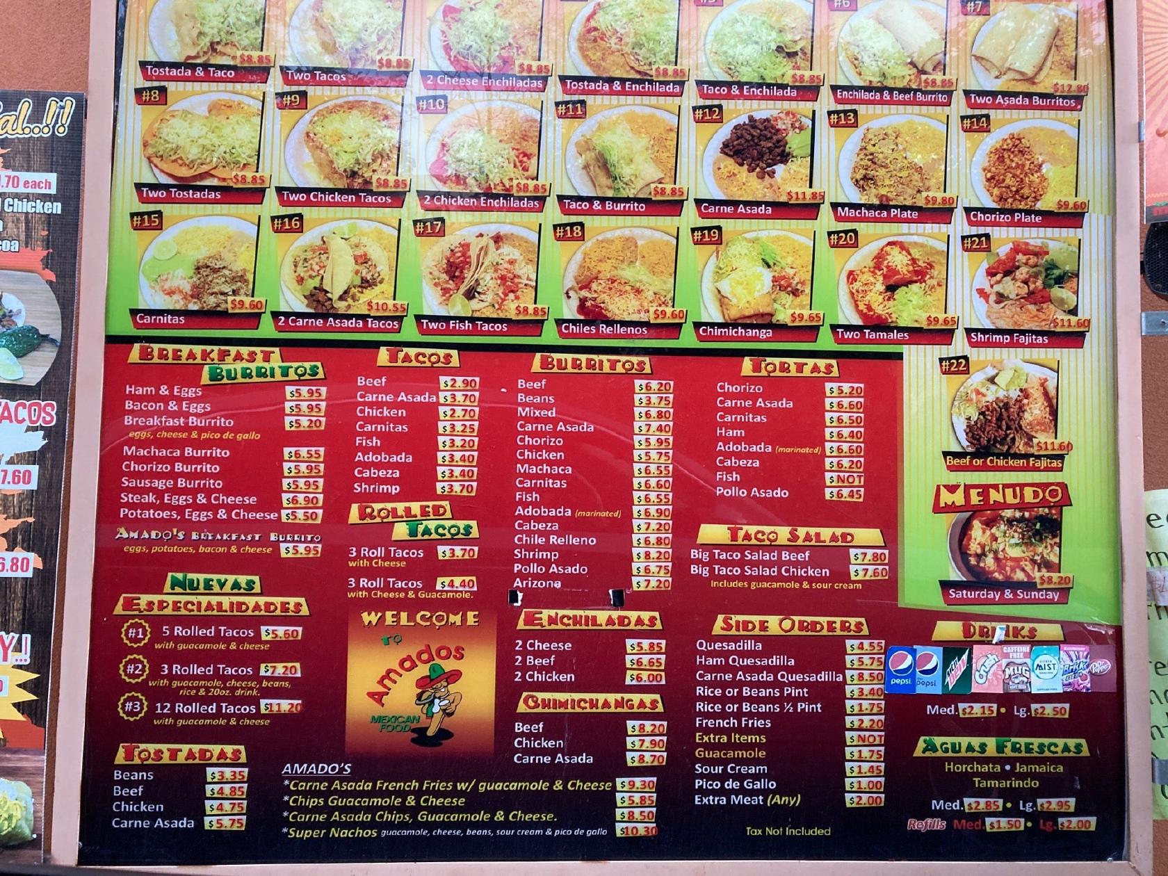 A Comprehensive Guide to Amado’s Mexican Food Menu: Savor the Authentic Flavors