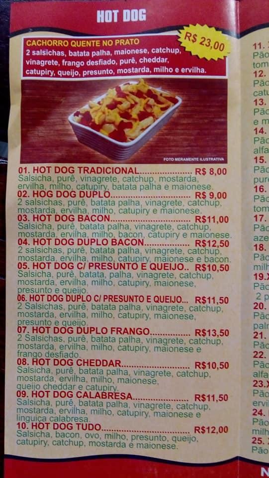 Mister Dog Lanches E Porcoes cardápio