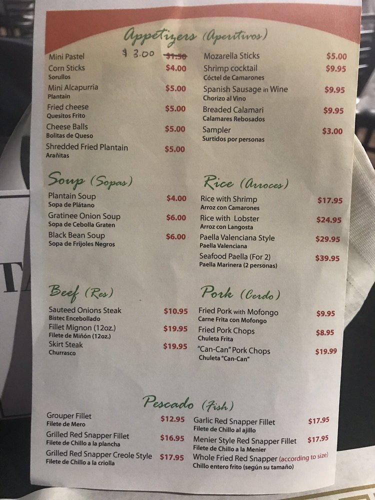 Menu at Corozal Restaurant, Zephyrhills, Gall Blvd