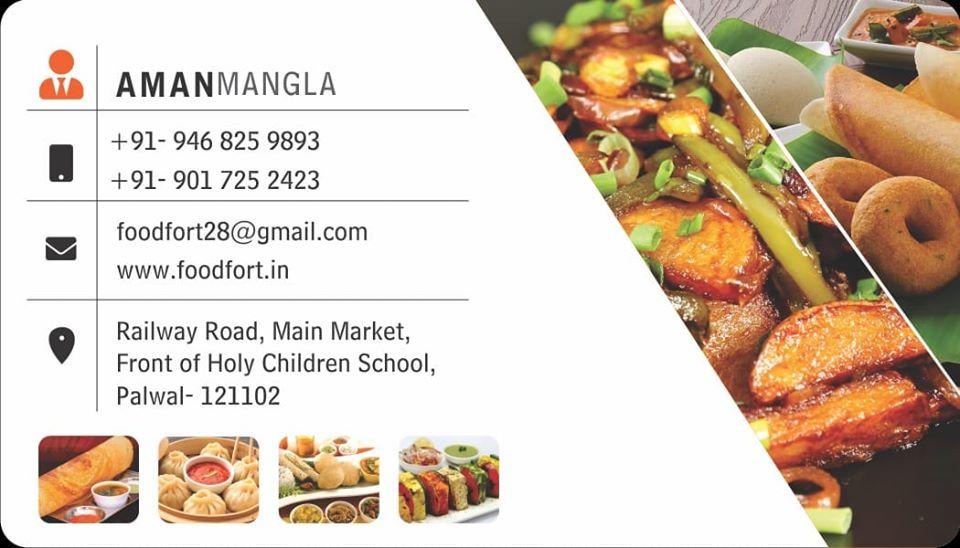 Food Fort menu