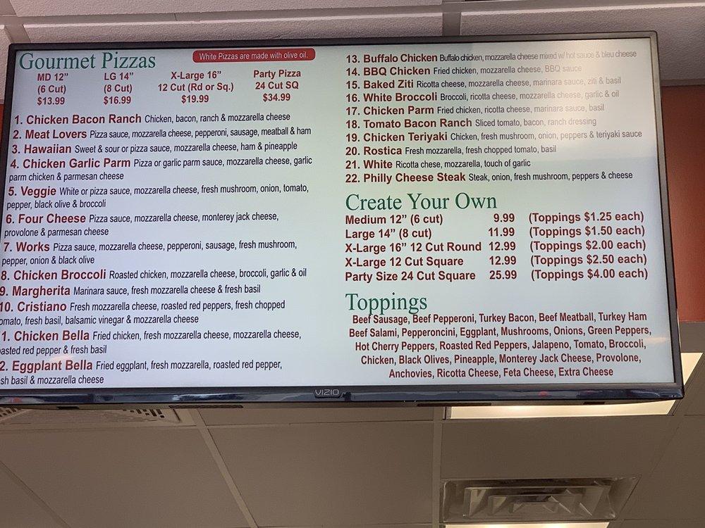 Menu at Manhattan Pizza & Wings pizzeria, Huber Heights