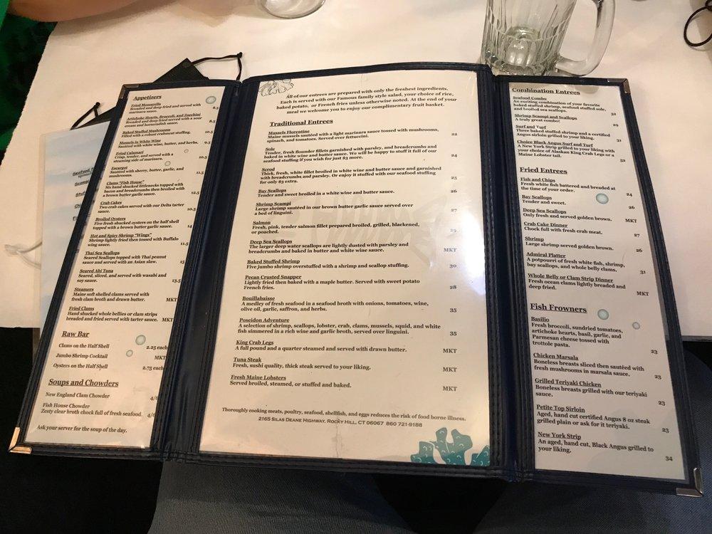 Menu at Saybrook Fish House pub & bar, Rocky Hill