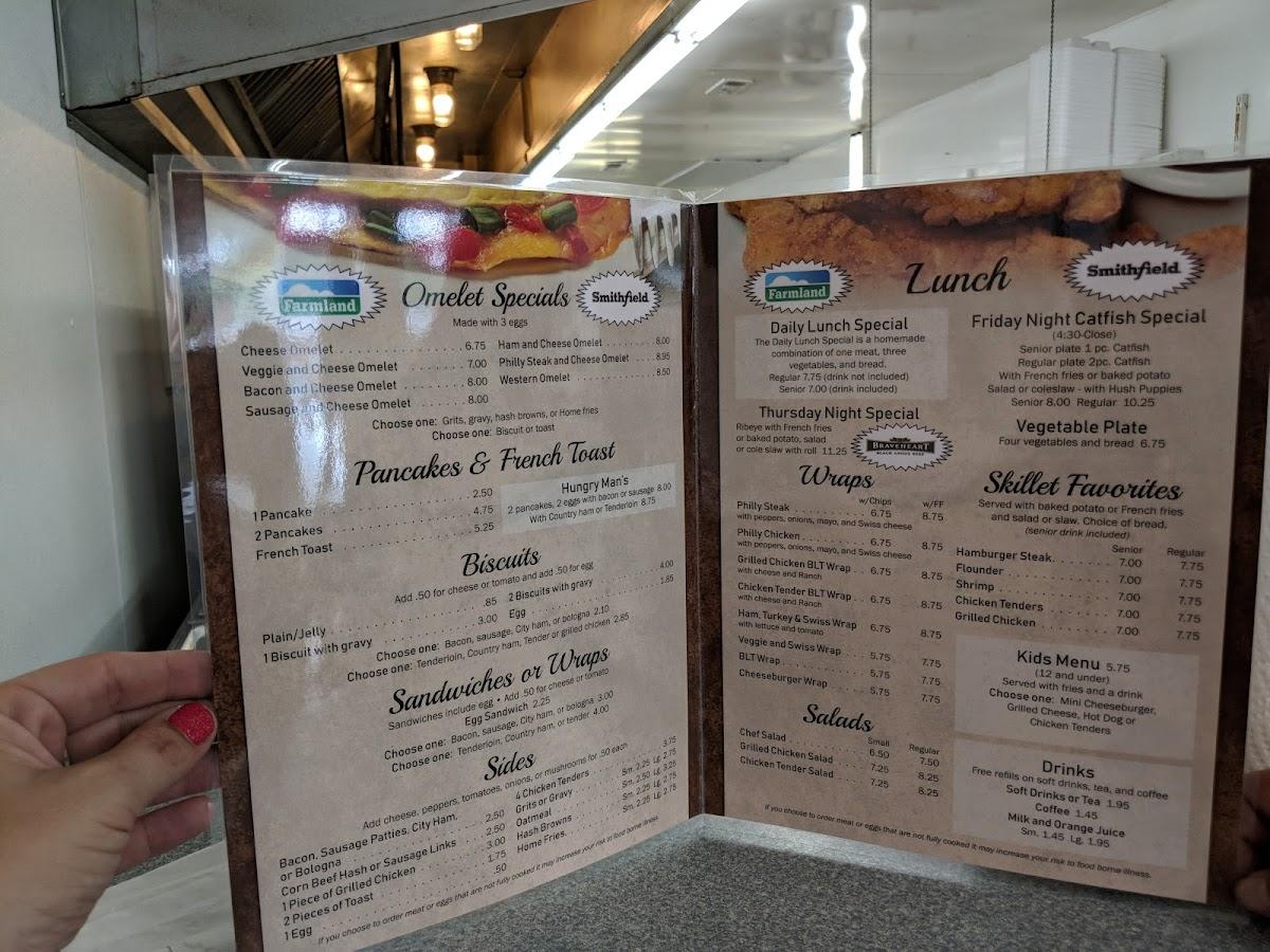 Menu at Country Skillet restaurant, Rosman