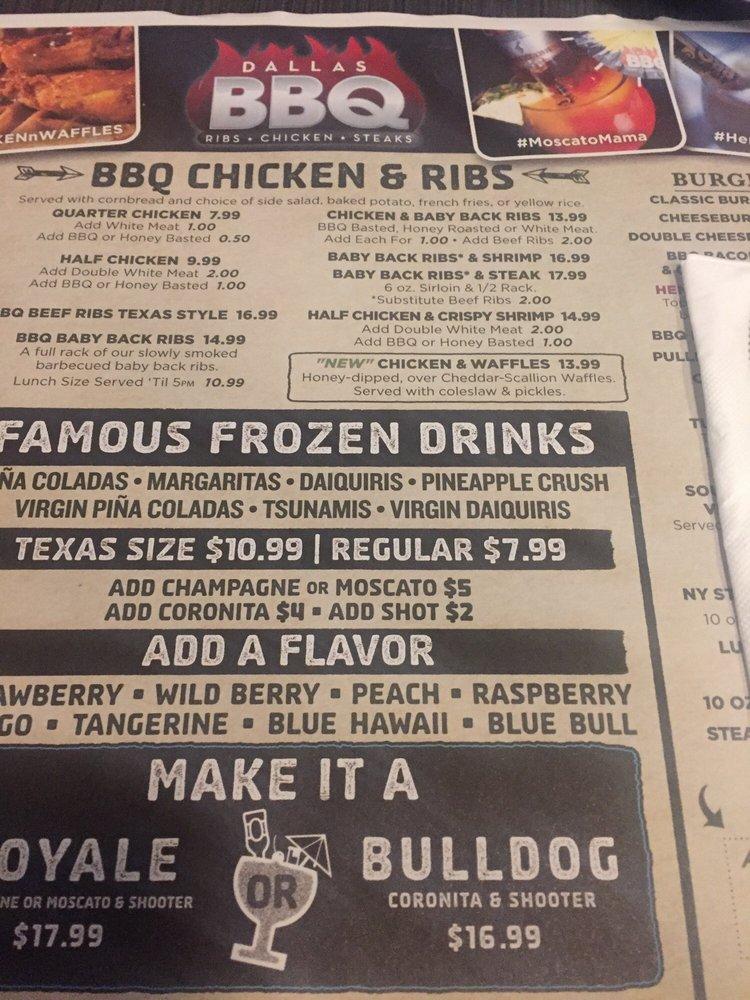 Menu at Dallas BBQ, New York City, 8914 Parsons Blvd