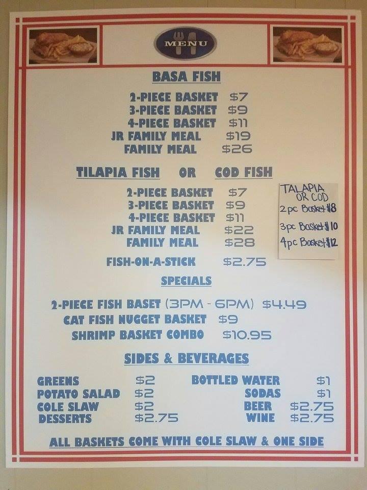 Menu at 42nd Ave Fish and Chips restaurant, Portland
