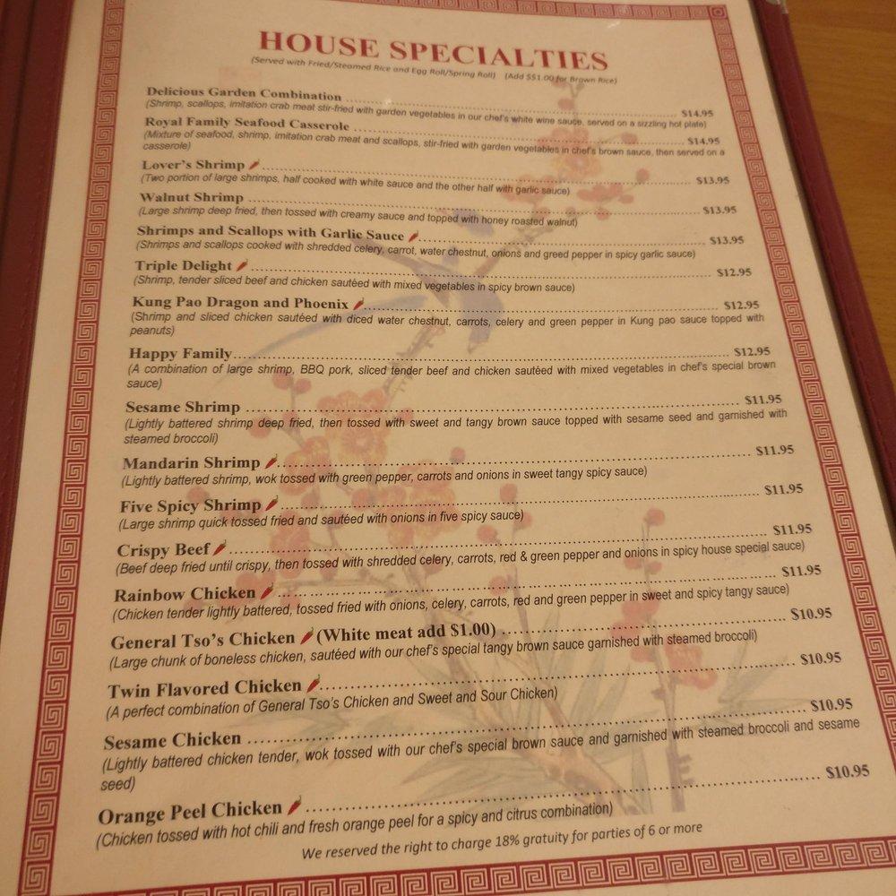 Menu at Delicious Garden (San Antonio) restaurant, San Antonio, N Loop