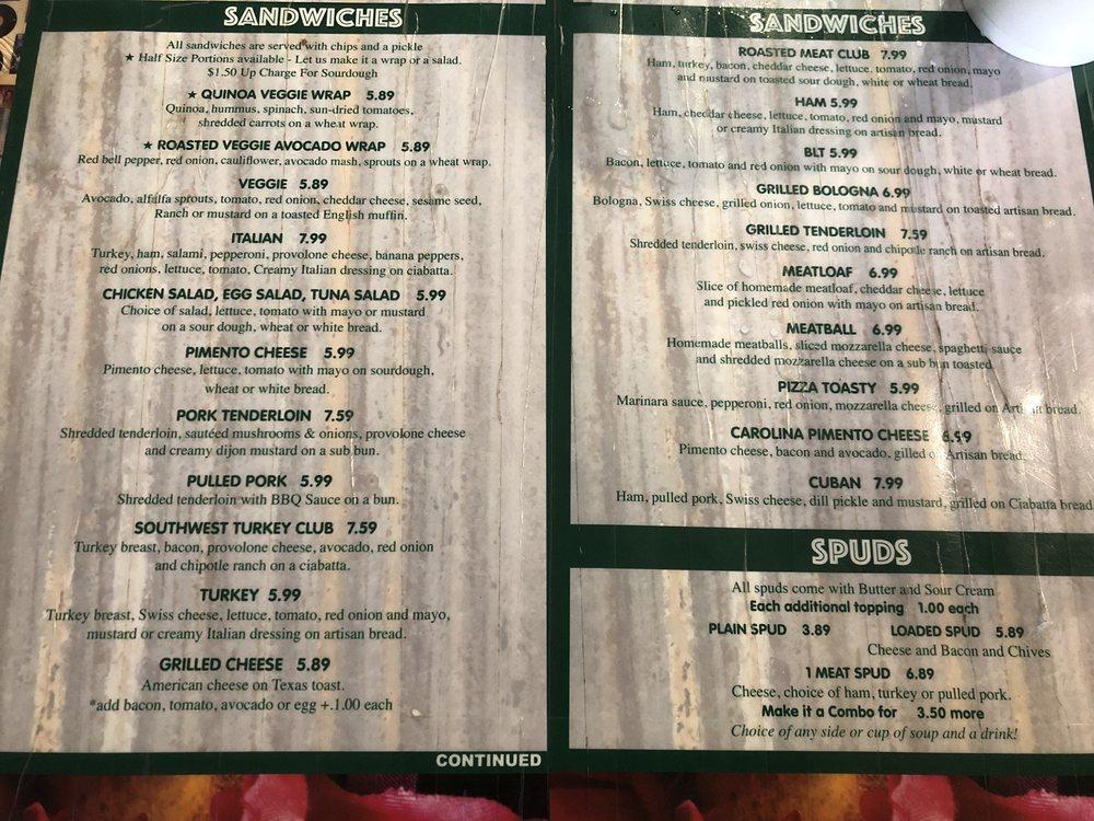 Menu at The Lunchbox restaurant, Shawnee