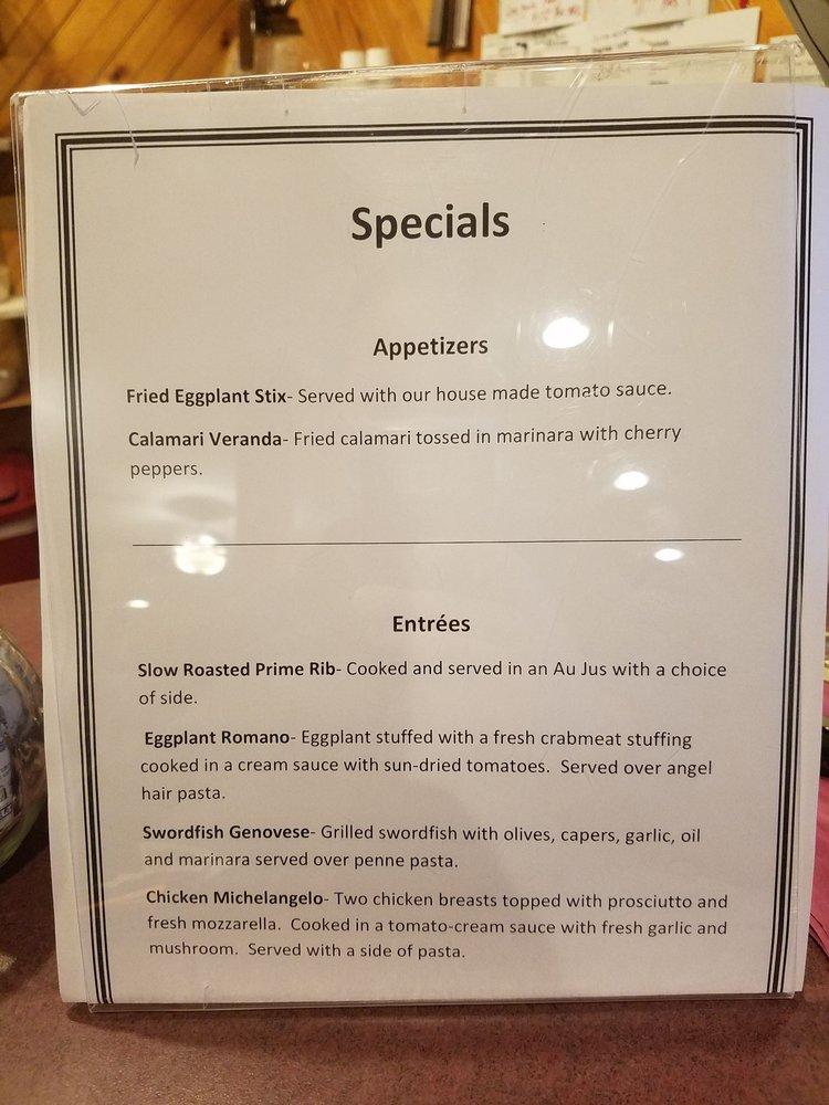 Menu at Middle Village Pasta & Grill pizzeria, Middleburgh