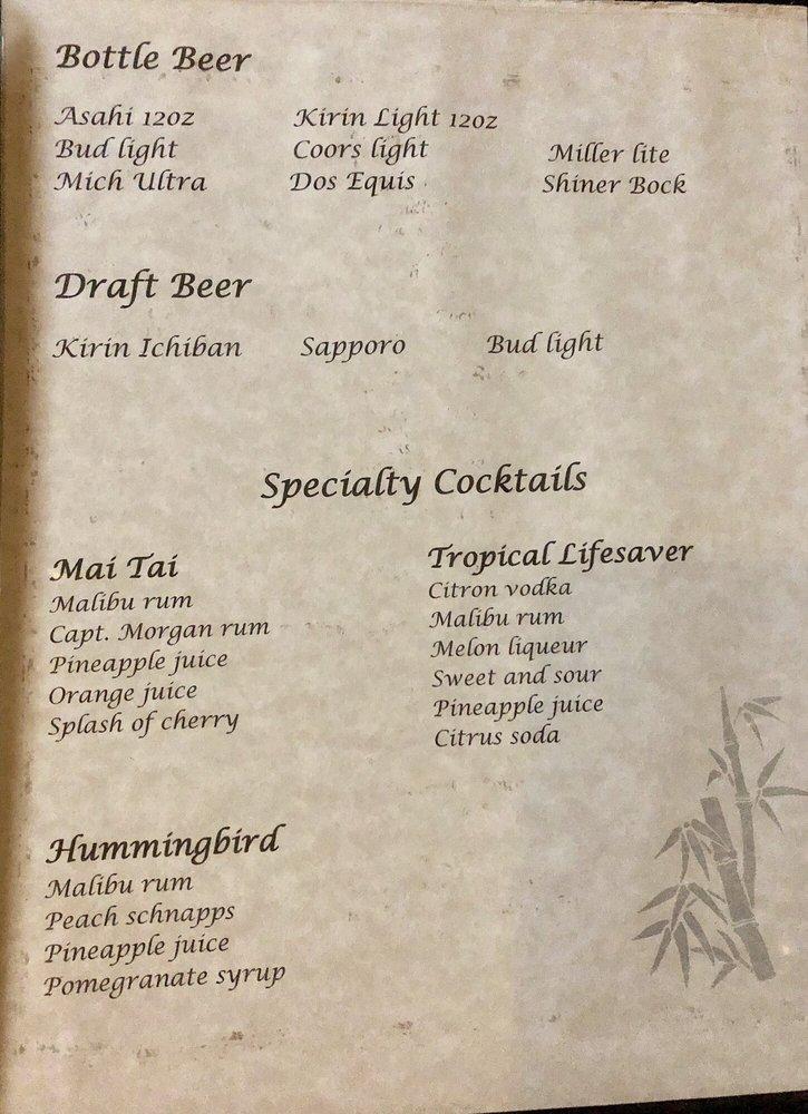 Menu at Miyako Restaurant, Granbury, 715 Autumn Ridge Dr