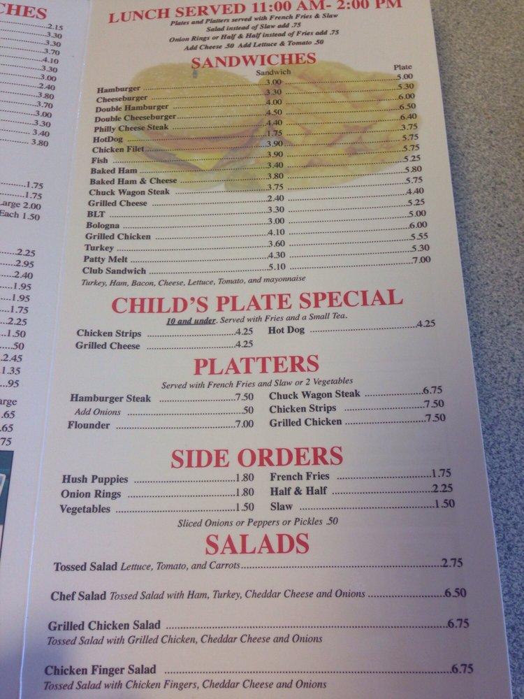 Menu at Granny's Kitchen restaurant, Inman
