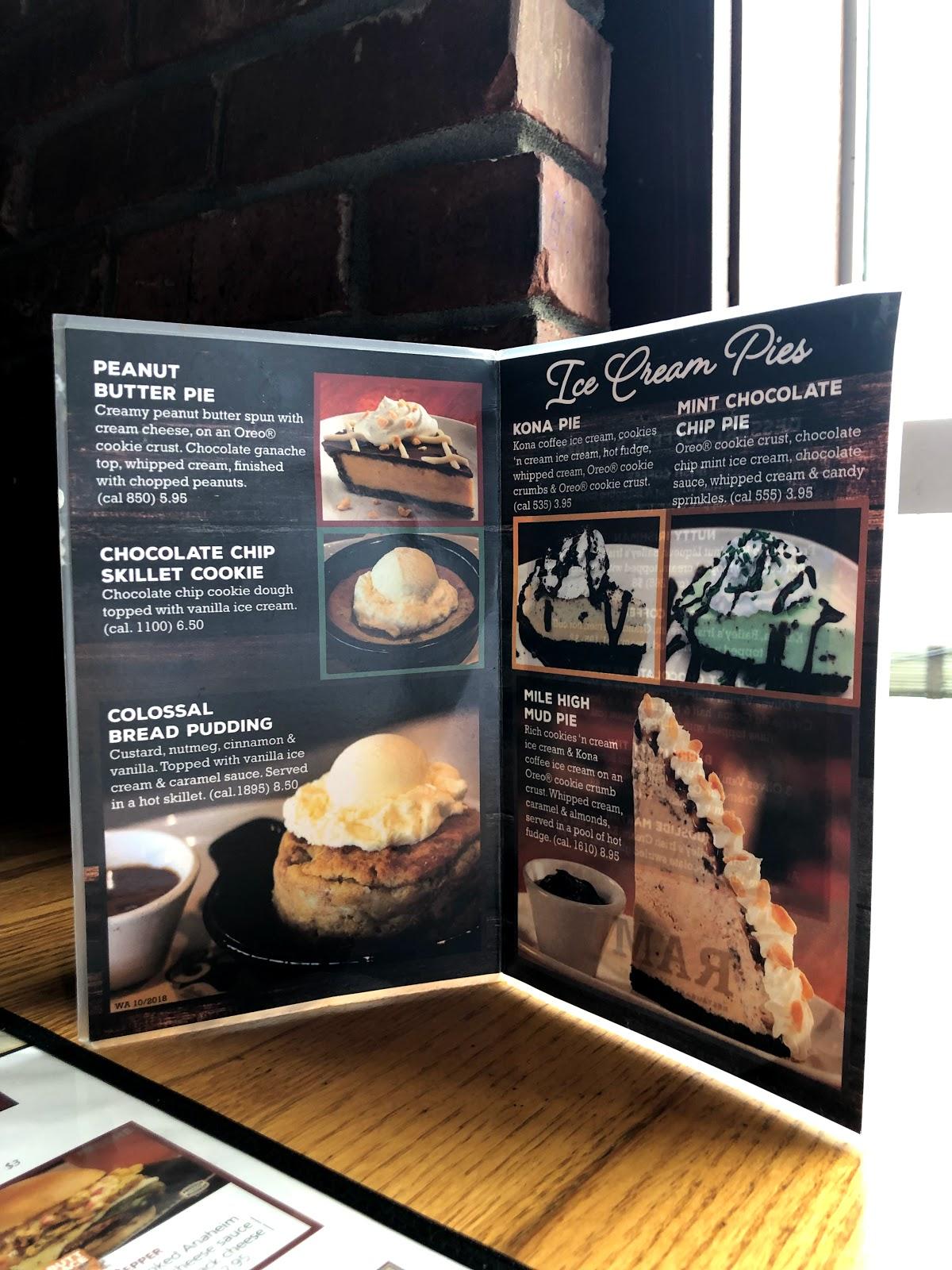 Menu at RAM Restaurant & Brewery,