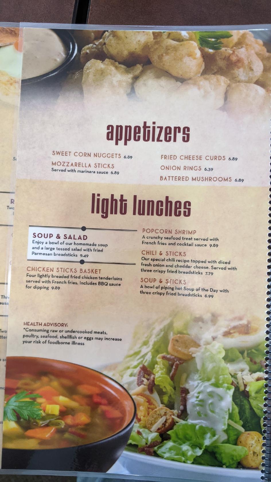 Menu at Diner 67 restaurant, Lomira