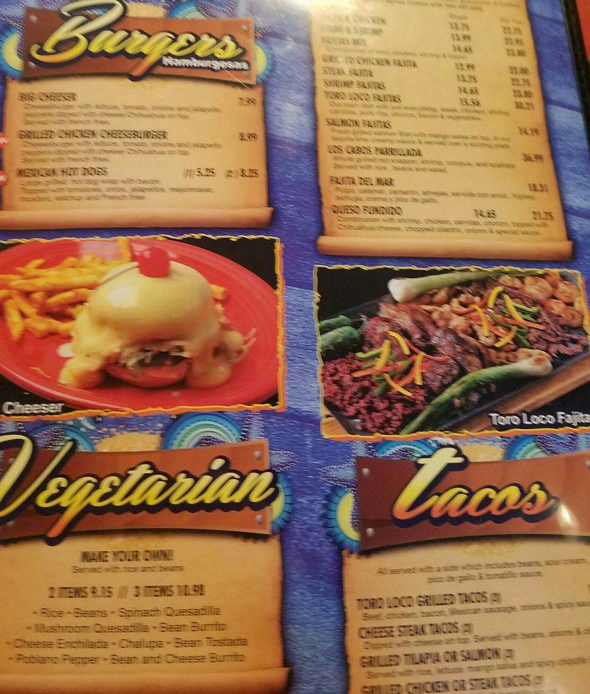 Menu at Los Cabos Mexican Bar & Grill, Bartlett, Stage Rd #106