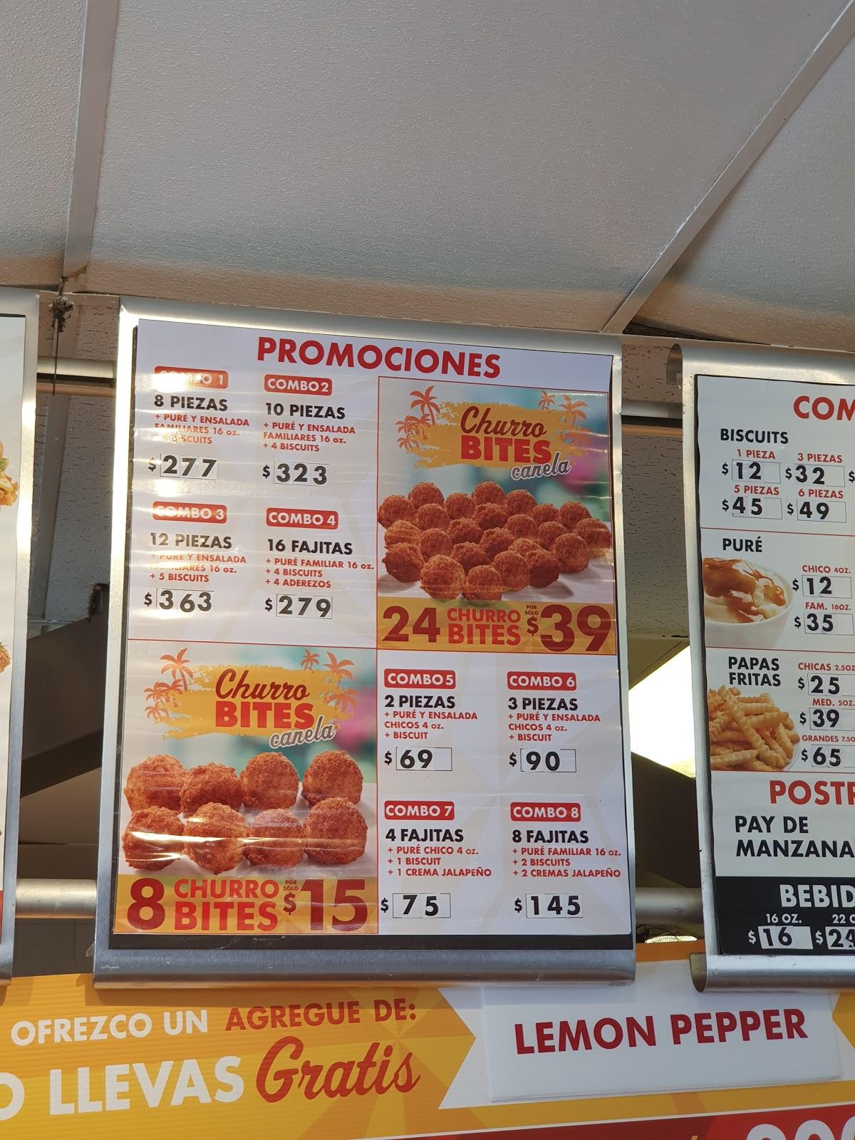 Menu at Church's Chicken restaurant, Ciudad Juarez, Av de las Torres 2111A