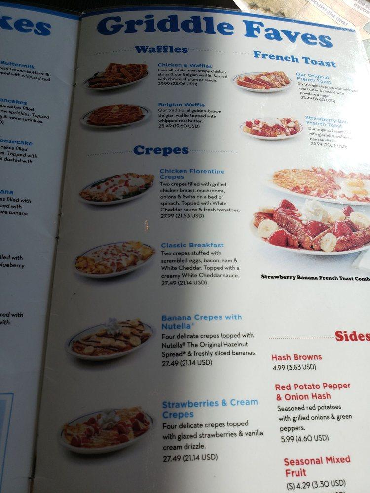 Ihop Restaurant Niagara Falls Menu, PDF, Pancake