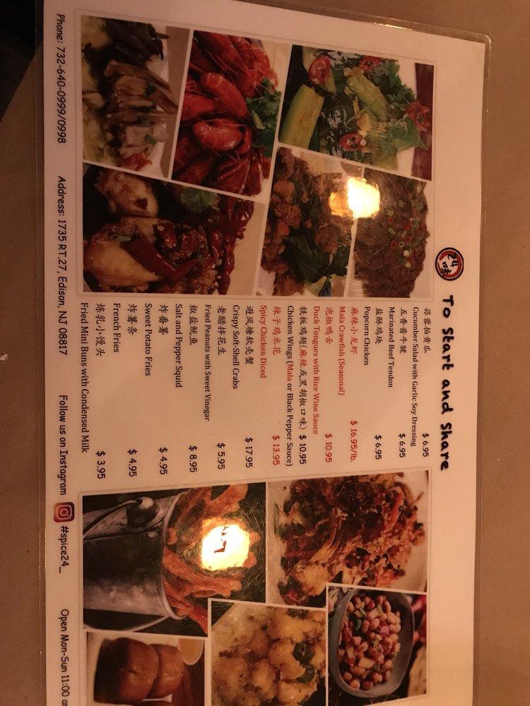 Menu at Spice 24 restaurant, Edison, NJ27