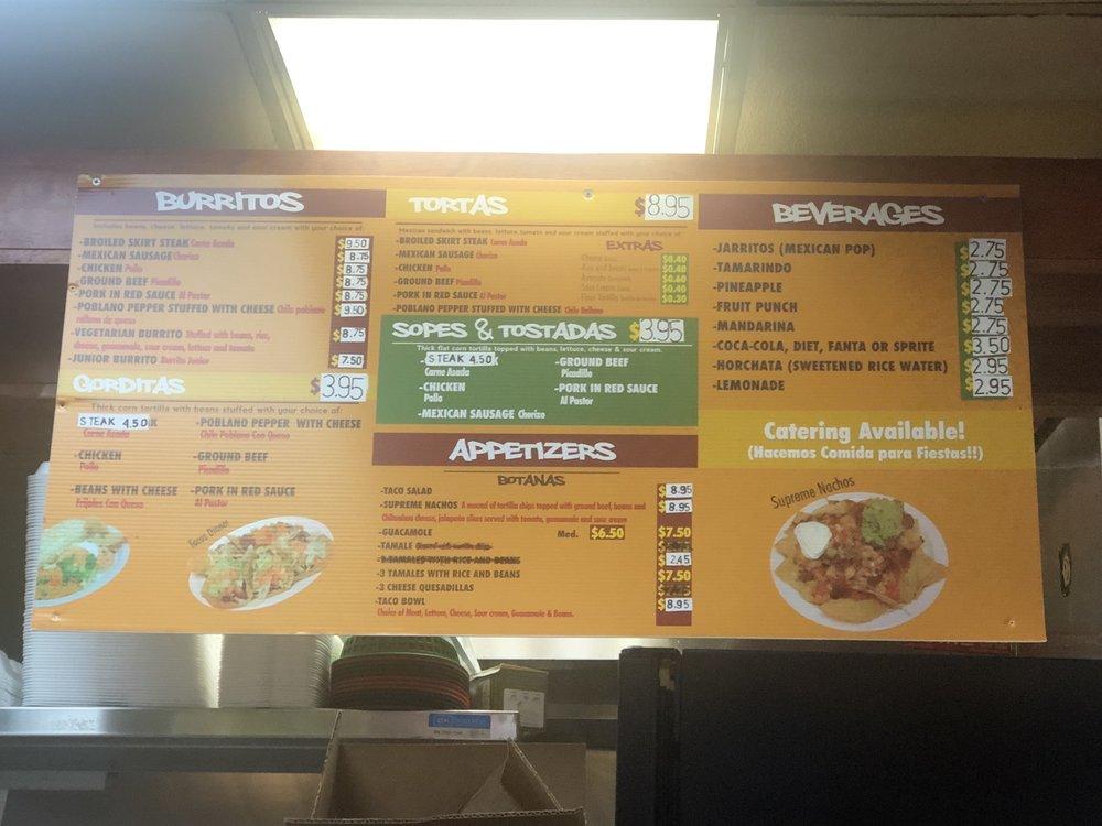 Menu at Boss Burrito restaurant, Oak Park, Westgate St