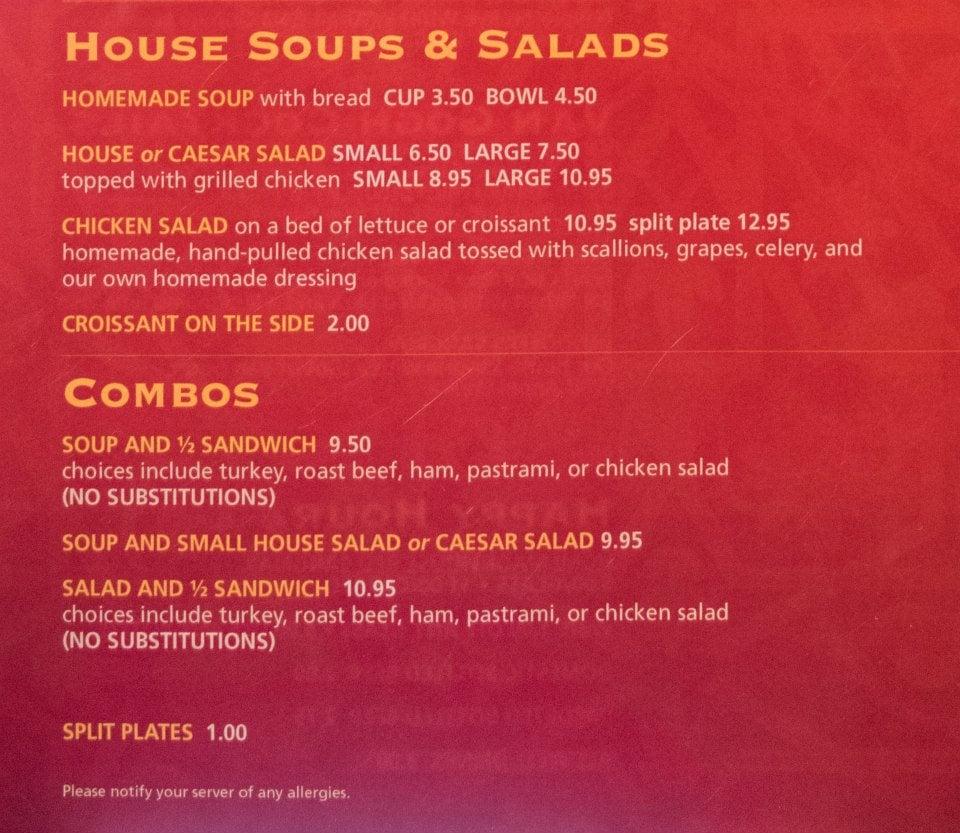 Menu at Landolfi's Italian Bakery, Pawleys Island