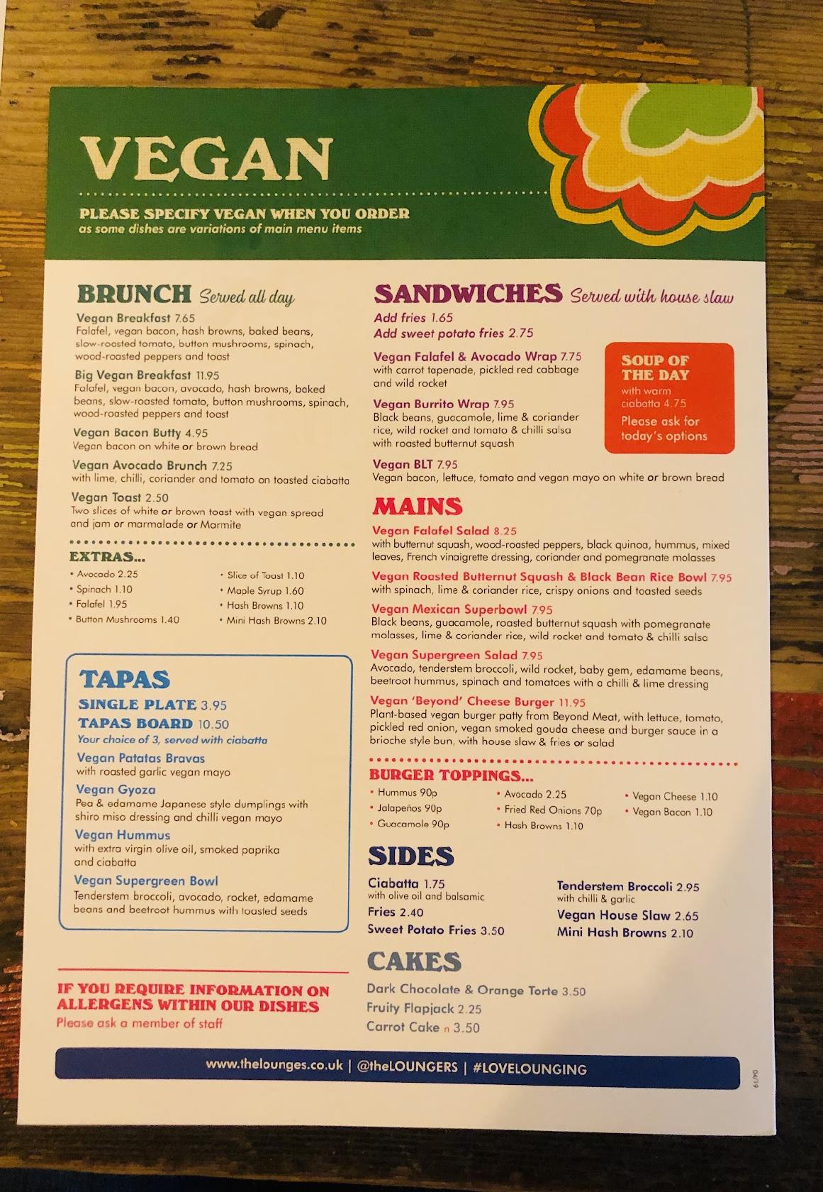 Menu at Pato Lounge pub & bar, Orpington