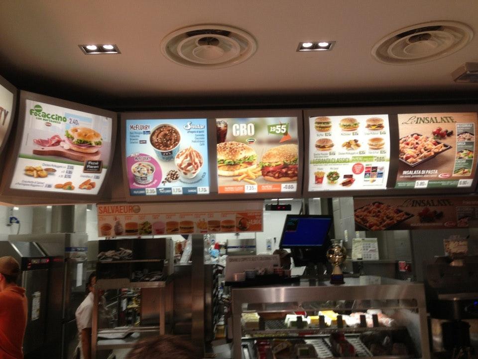 Menu di McDonald's Salerno Mercatello 