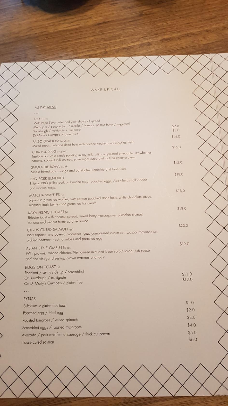 Menu at Chill Engadine cafe, Engadine