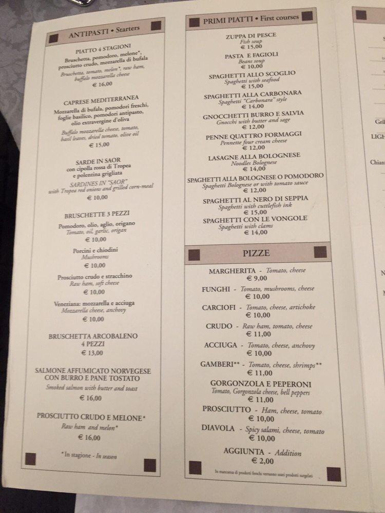 Menu di Ristorante Le Café 