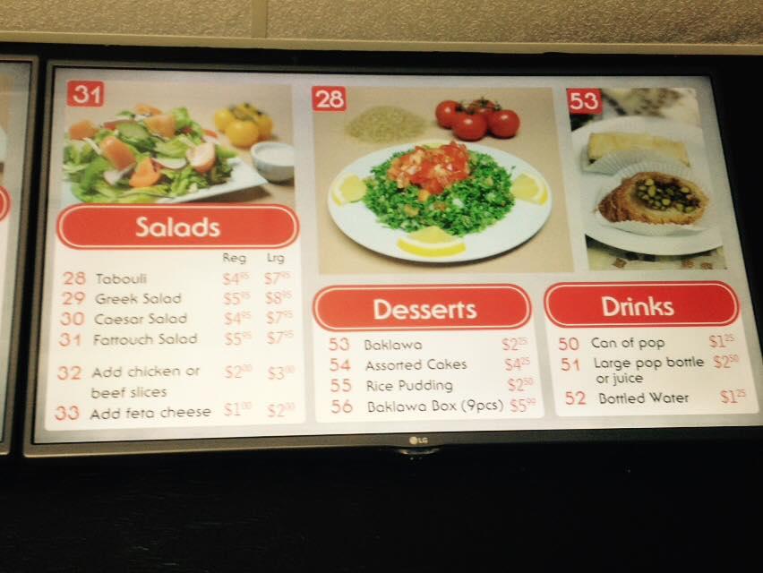 Menu at Shawarma On Wheels restaurant, Cornwall, Pitt St