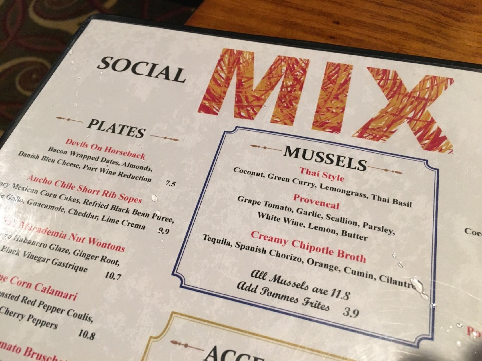 mix kitchen and bar ithaca menu