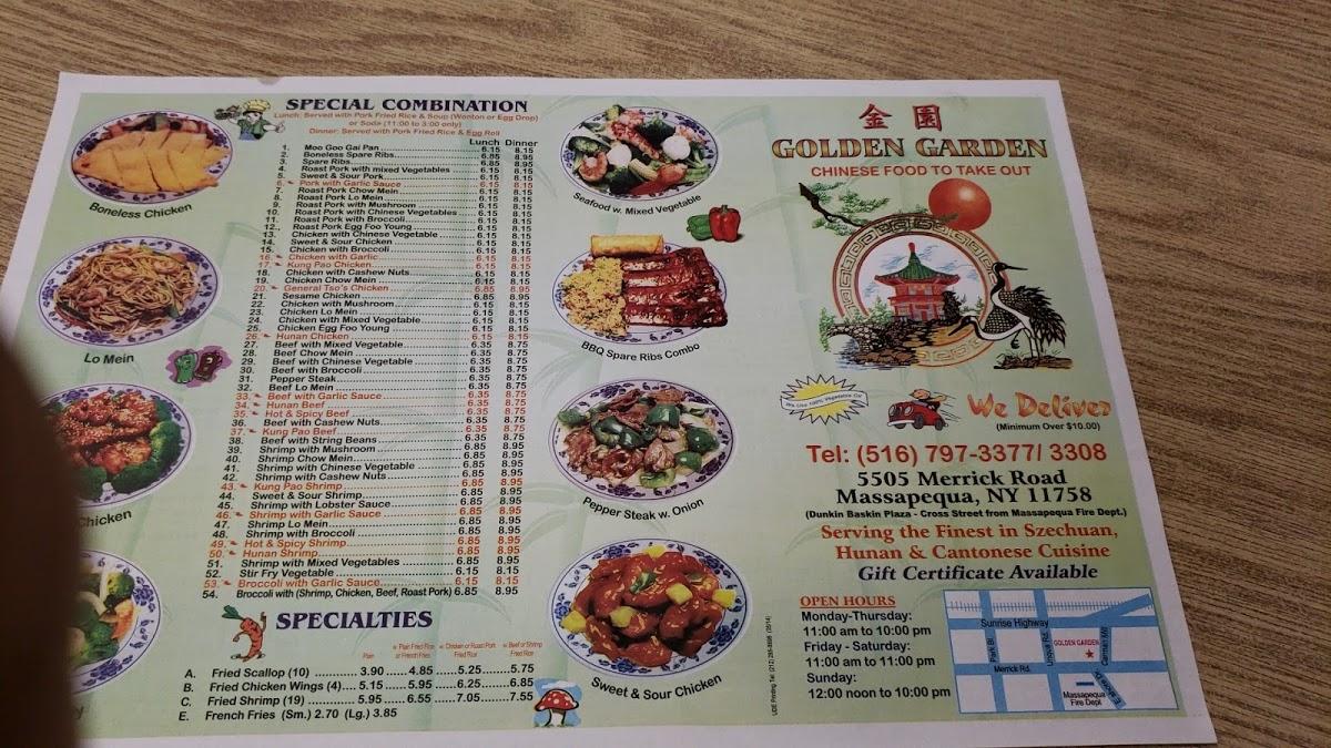 Menu At Golden Garden Restaurant Massapequa