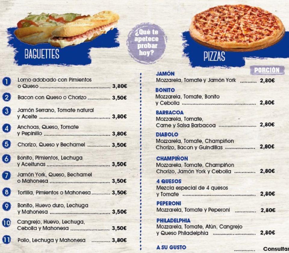 Menu At La Gondola Restaurant, Tordesillas