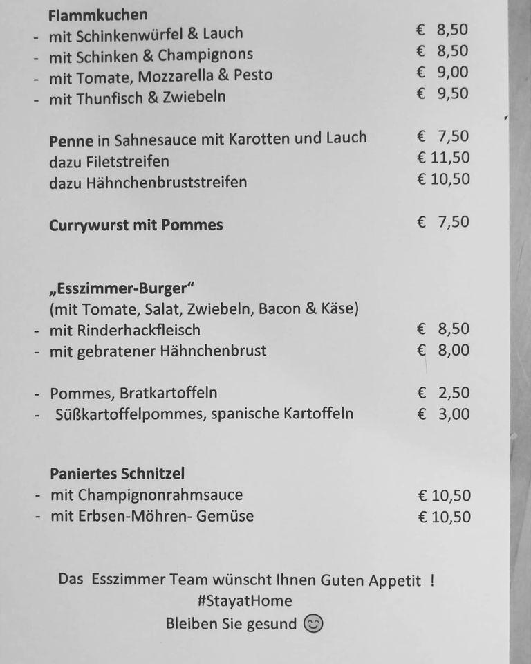 Speisekarte von Esszimmer restaurant, Bruchhausen-Vilsen