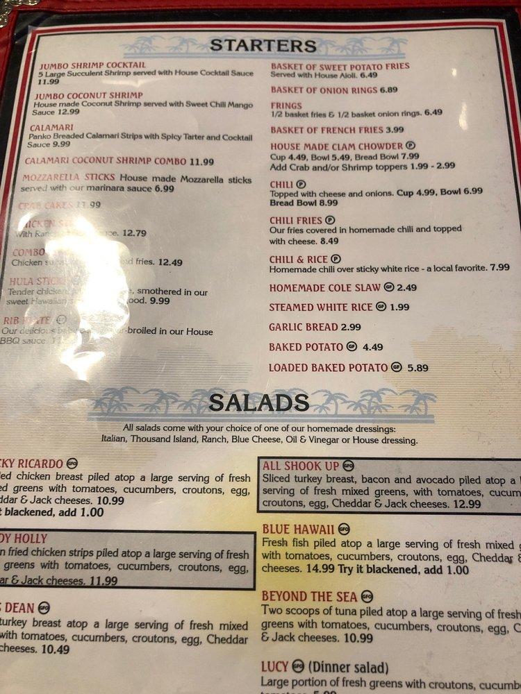 Menu At Cool Cat Cafe, Pismo Beach