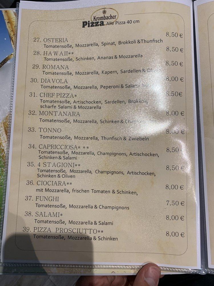 Speisekarte von Ostereia Pizzeria L'Arena, Leipzig