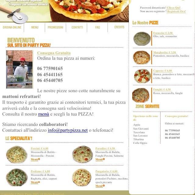 Menu di Party Pizza 