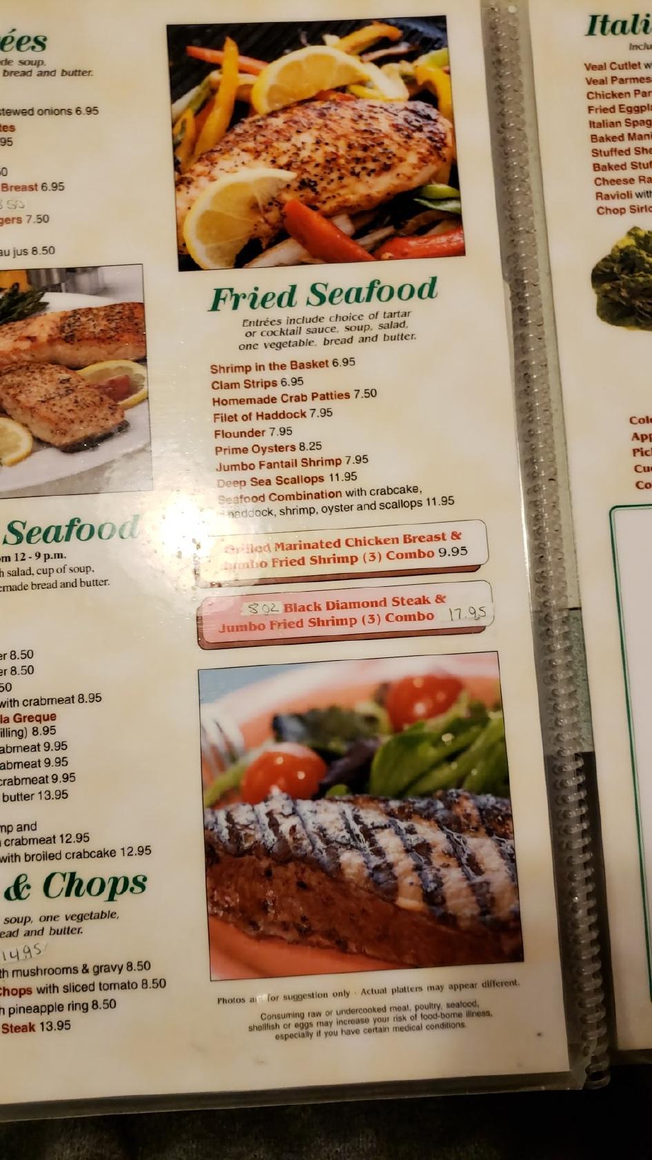Menu at Golden Gate Diner restaurant, Allentown