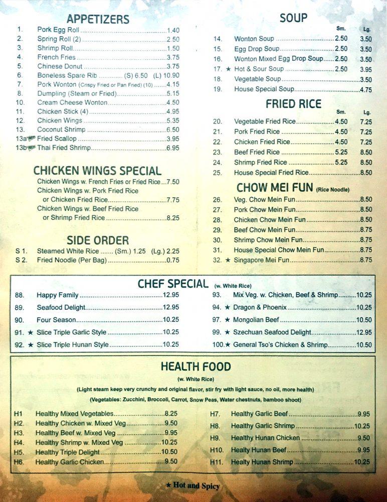 Menu at Asian Express restaurant, Sunbury, 600 Market St