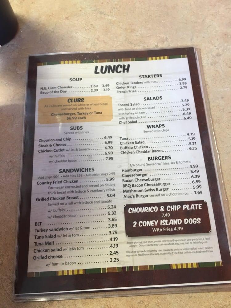 Menu at Kathy's Coffee Shop & Creamery restaurant, Westport