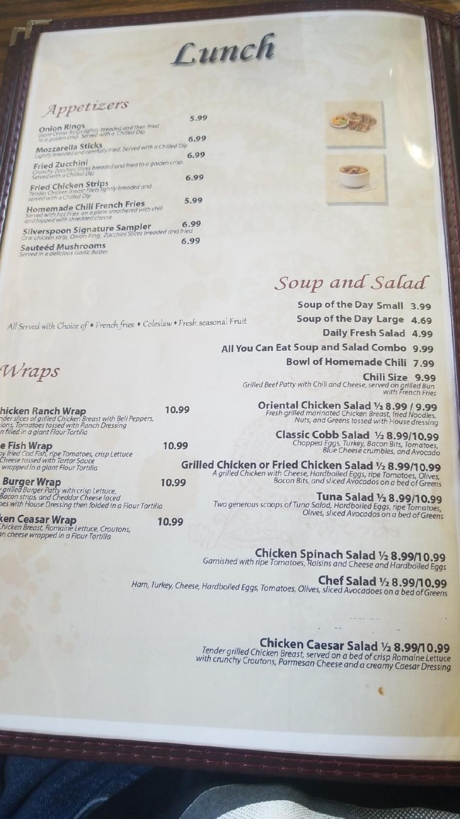 Menu at Silver Spoon Restaurant, Glendora